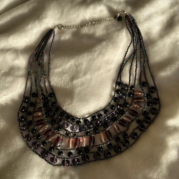 Natural Amathyst beaded collar style necklace beautiful one if a kind pi… - Picture 9 of 9